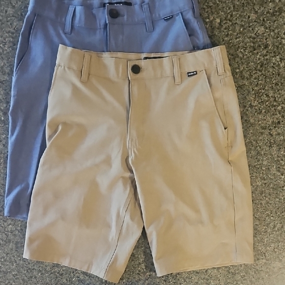 Hurley Kids Tan and Blue Shorts Set - Picture 1 of 3